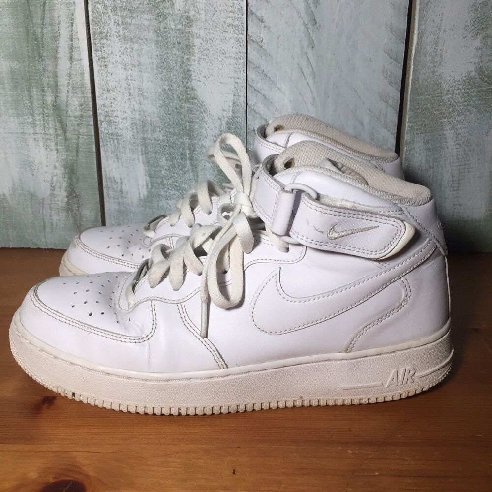 Nike Air Force 1 Mid Triple White MEN Size 9 Sneaker CW2289-111 Basketball - Picture 6 of 11